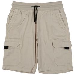 Little Boys 4-7 Utility Solid Pull On Twill Cargo Shorts
