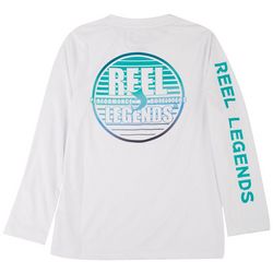 Reel Legends Big Boys Reel-Tec Stripe Logo T-Shirt
