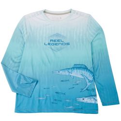 Reel Legends Big Boys Reel-Tec Fish Logo T-Shirt