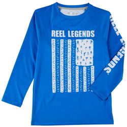 Reel Legends Big & Little Boys Reel-Tec Fishhook Flag Tee