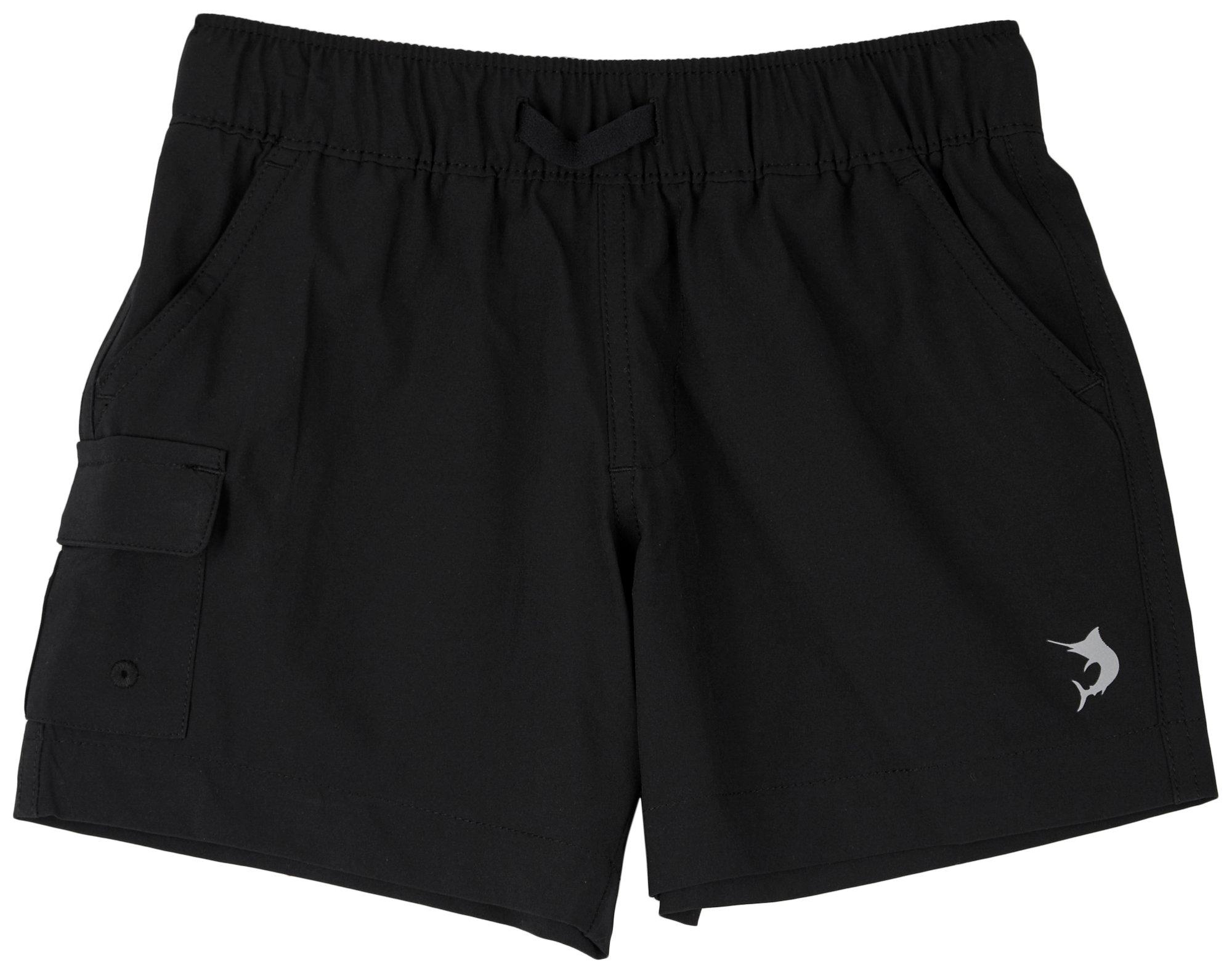 Reel Legends Little Boys 4 Cargo Tarpon Shorts - Black - X-Small