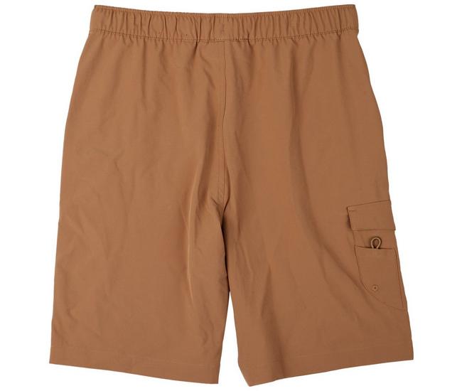Reel Legends Big Boys 7.25 in. Cargo Solid Tarpon Shorts - Coconut Brown - X-Large