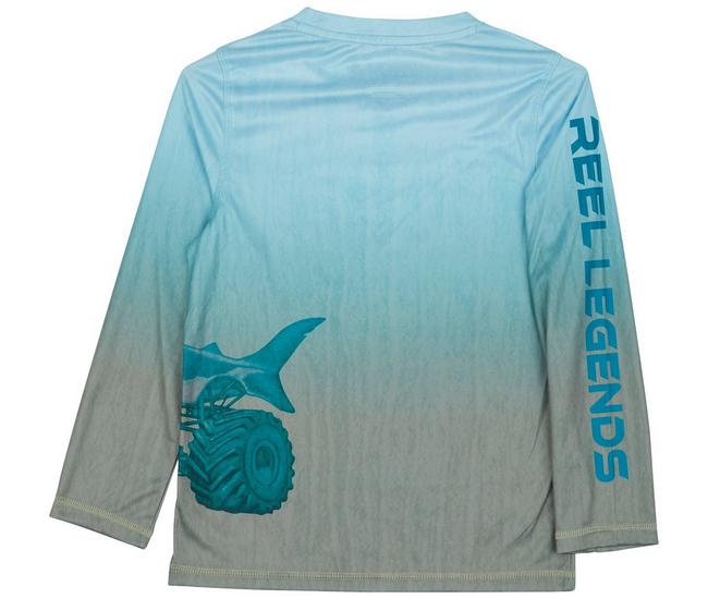 Reel Legends Big Boys Great White Shark Long Sleeve T-Shirt