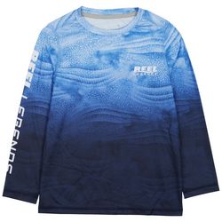 Reel Legends Little Boys Reel-Tec Whale Long Sleeve T-Shirt