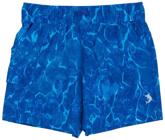 Reel Legends Little Boys Reflection Pool Print Swim Shorts