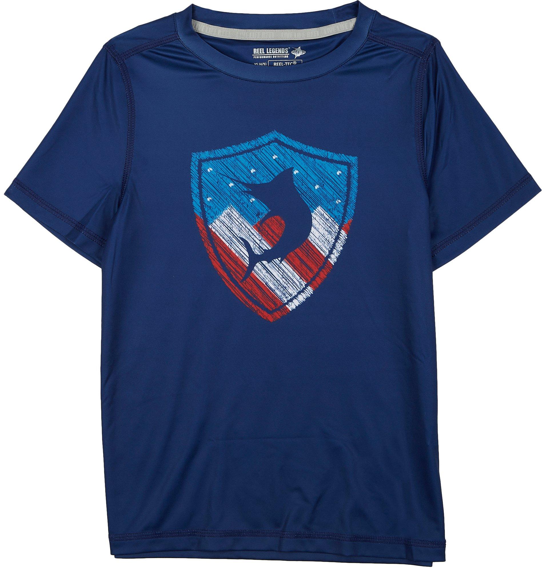Little Boys Americana Reel-Tec Graphic Short Sleeve T-Shirt