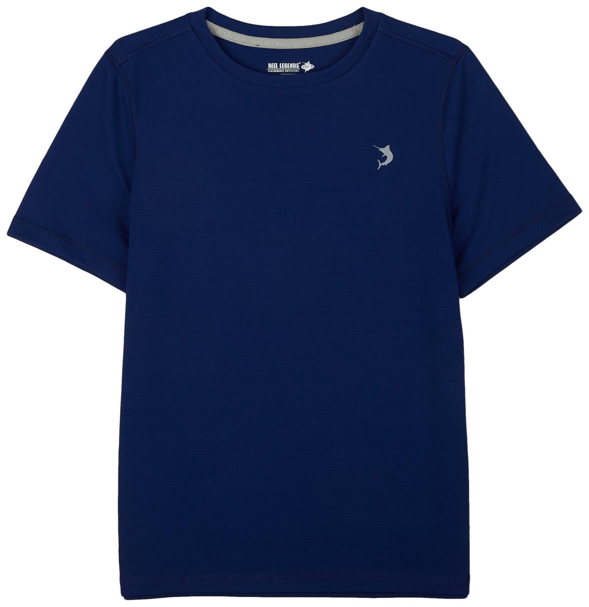 Reel Legends Freeline Performance T Shirt Adult XXL V Neck Blue