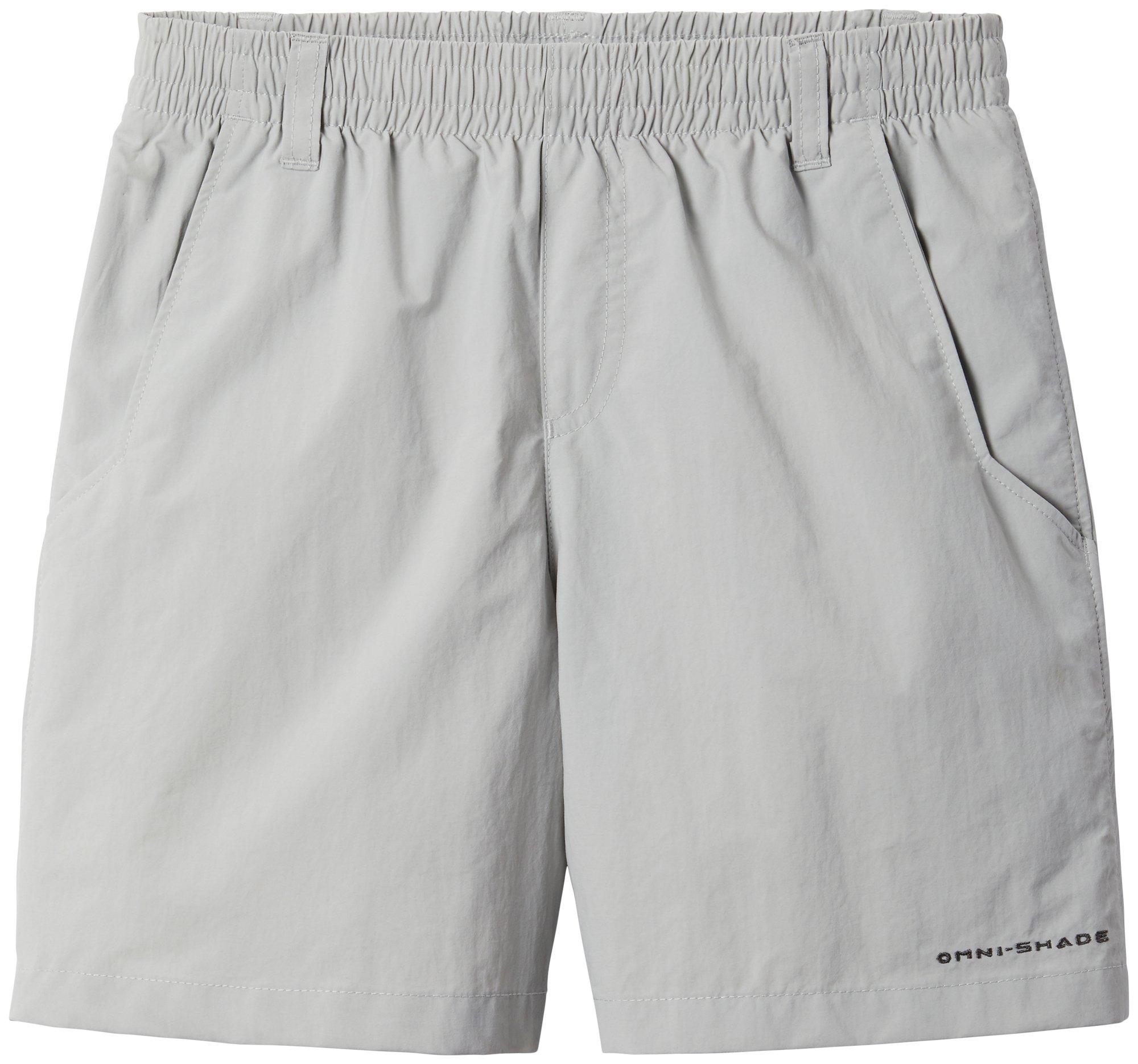 Columbia Big Boys PFG Backcast Solid Elastic Waist Shorts