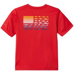 Columbia Big Boys PFG Fish Flag Short Sleeve T-Shirt