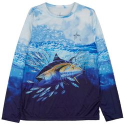 Guy Harvey Big Boys Tuna Fish UPF 30 Long Sleeve T-Shirt