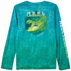Reel Legends Big Boys Gator Long Sleeve T-Shirt