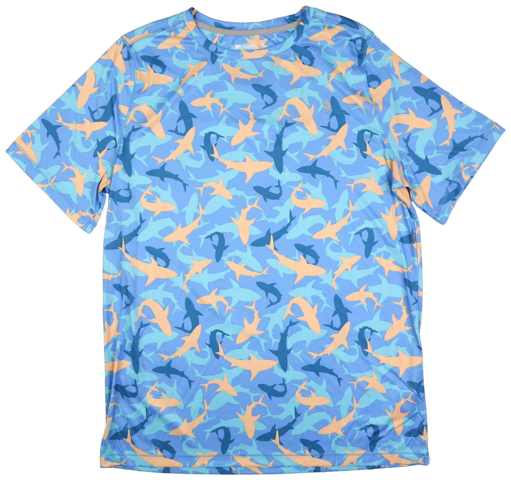Reel Legends Big Boys Reel-Tec Shark T-Shirt