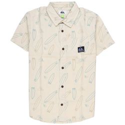 Big Boys Paddle Boards Shadow Short Sleeve Button Up Shirt
