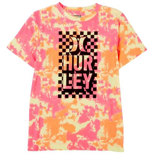 Hurley Big Boys Tie Dye Logo Short Sleeve