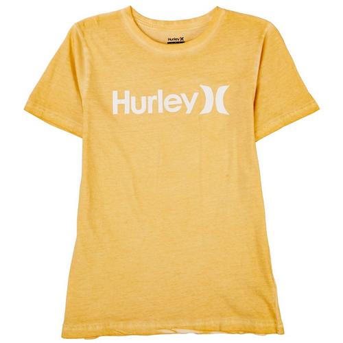 Hurley Big Boys Faux Applique Logo Short Sleeve