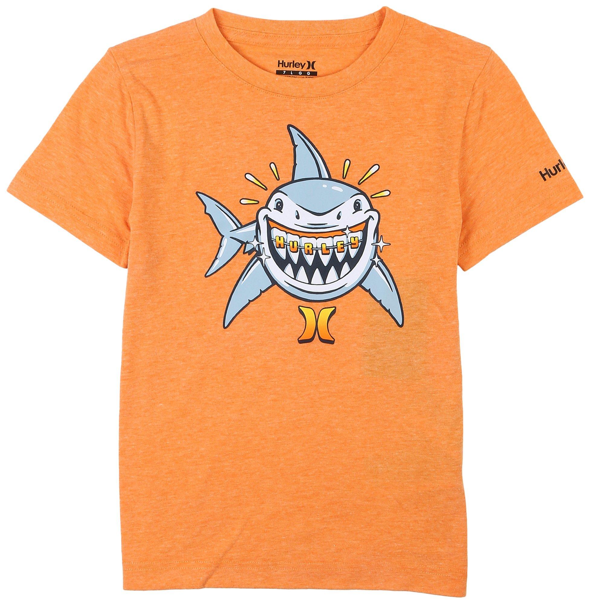 Little Boys Braces Shark Short Sleeve Top