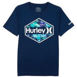 Big Boys Hexagon Hurley Logo Short Sleeve T-Shirt