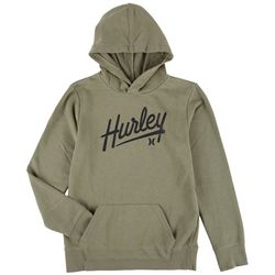 Hurley Big Boys Solid Logo Screen Print Fleece Hoodie
