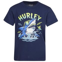 Hurley Little Boys Shark Dude Short Sleeve T-Shirt