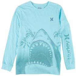 Hurley Big Boys Sharkbait Logo Long Sleeve T-Shirt