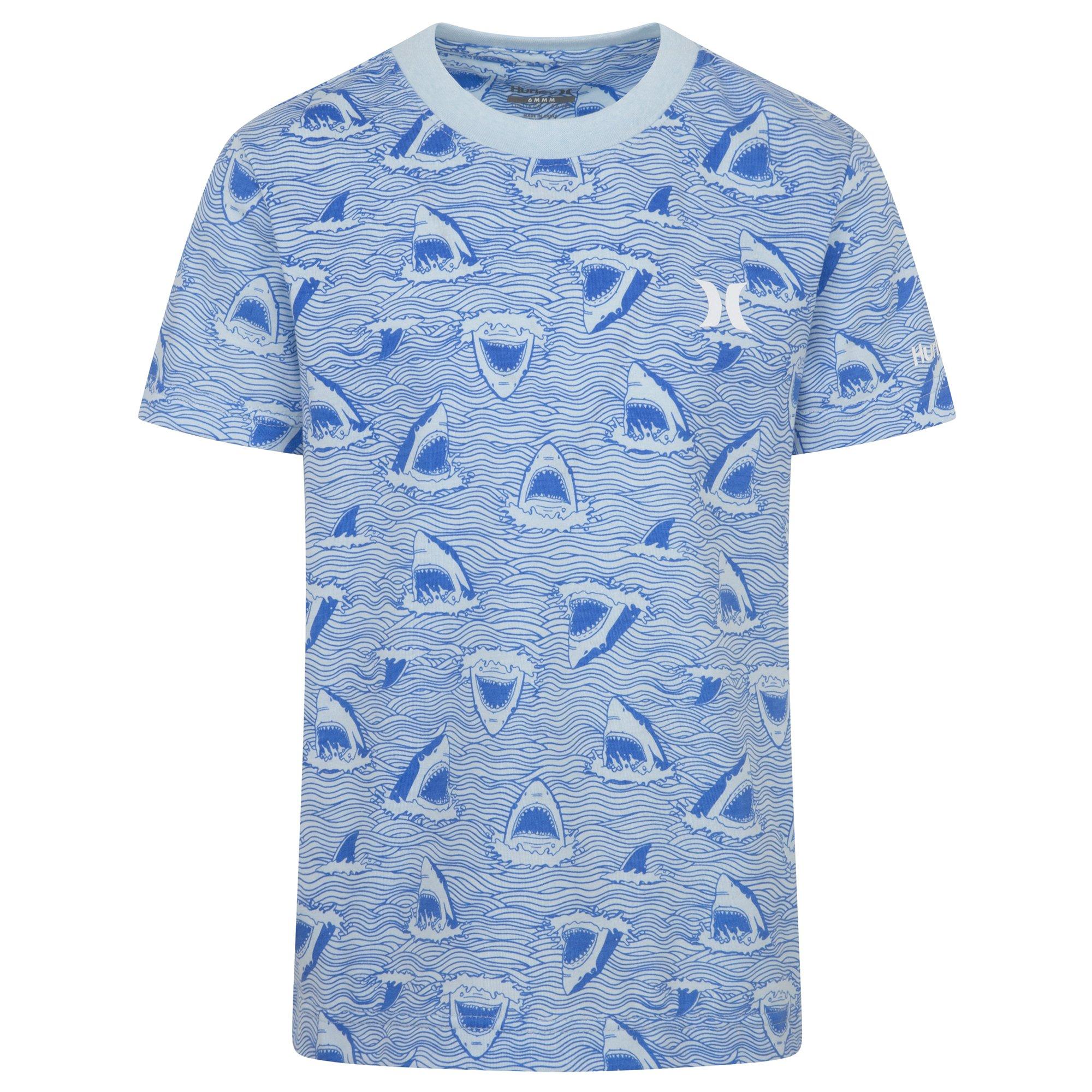 Hurley Little Boys Shark Doodle Short Sleeve T-Shirt