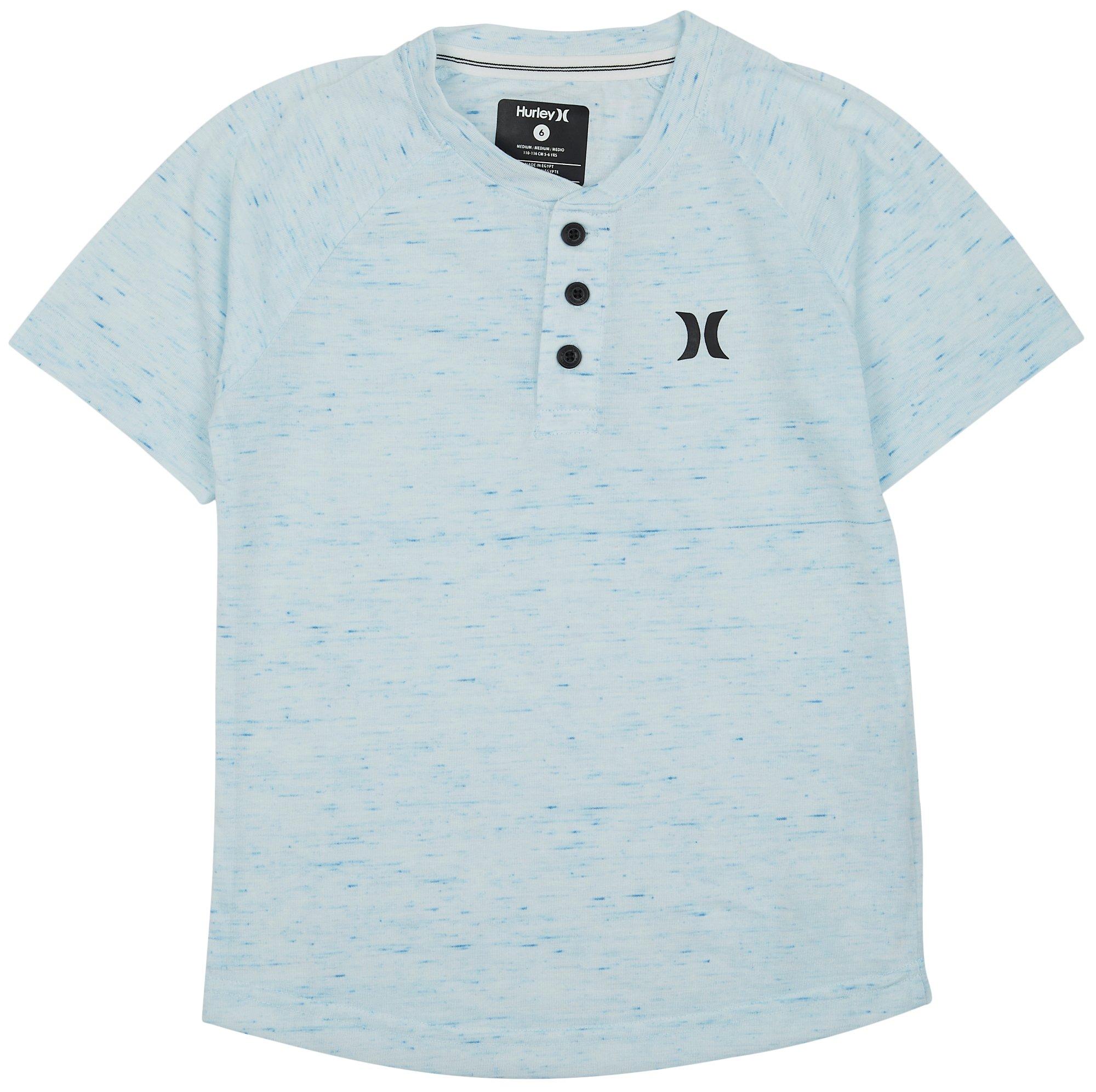 Little Boys Cloud Slub Henley Short Sleeve T-Shirt