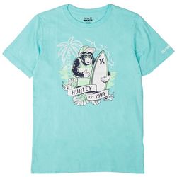 Hurley Big Boys Tropical Graphic Logo Short Sleeve T-Shirt