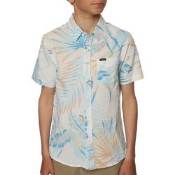 O'Neill Mens Tropical Shadow Short Sleeve Button Up Shirt