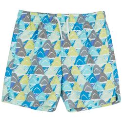 In Gear Little Boys & Big Boys Shark Print Swim Shorts