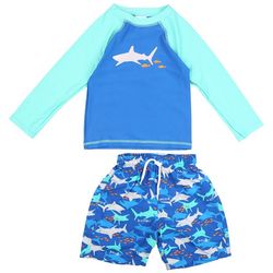 Floatimini Little Boys 2-pc. Sharks Swimsuit Set