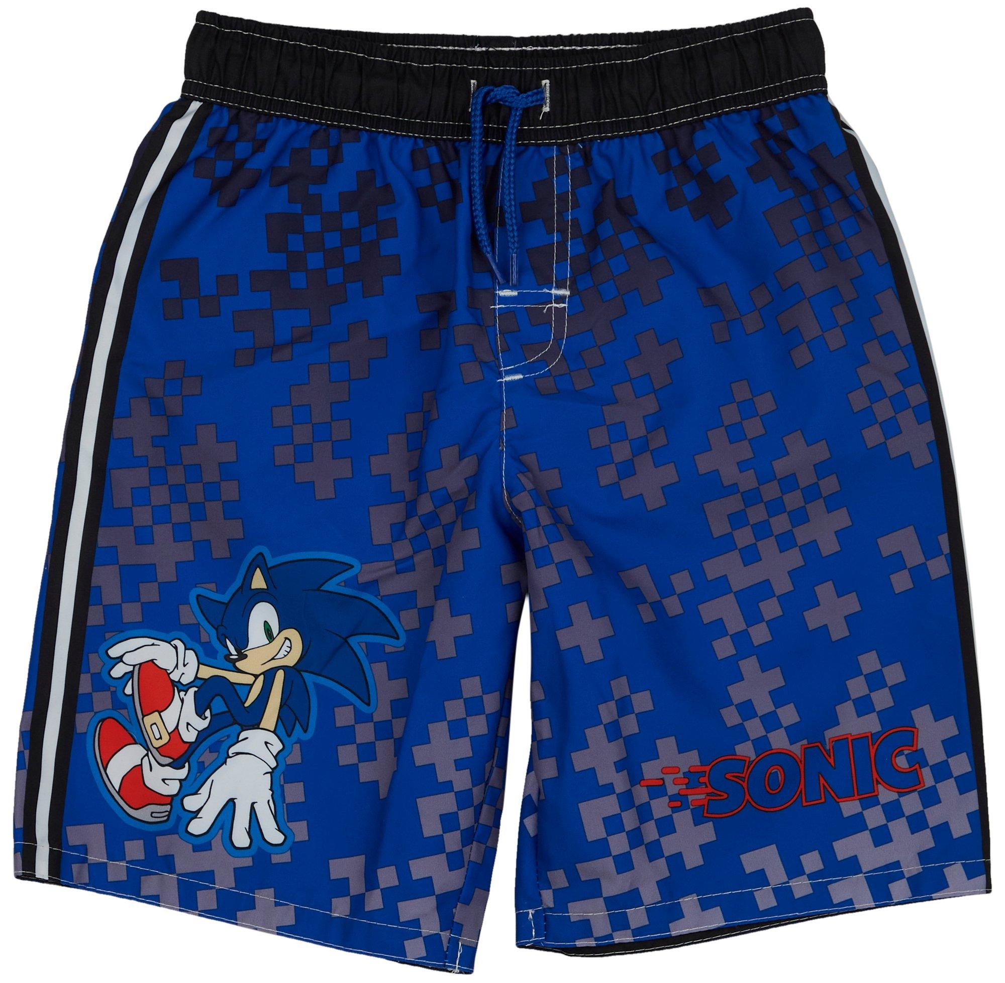 Sonic Little Boys Sonic Gradient Swim Trunks