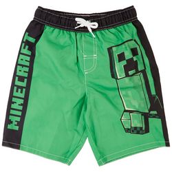 Minecraft Little Boys Minecrat Print Swim Shorts