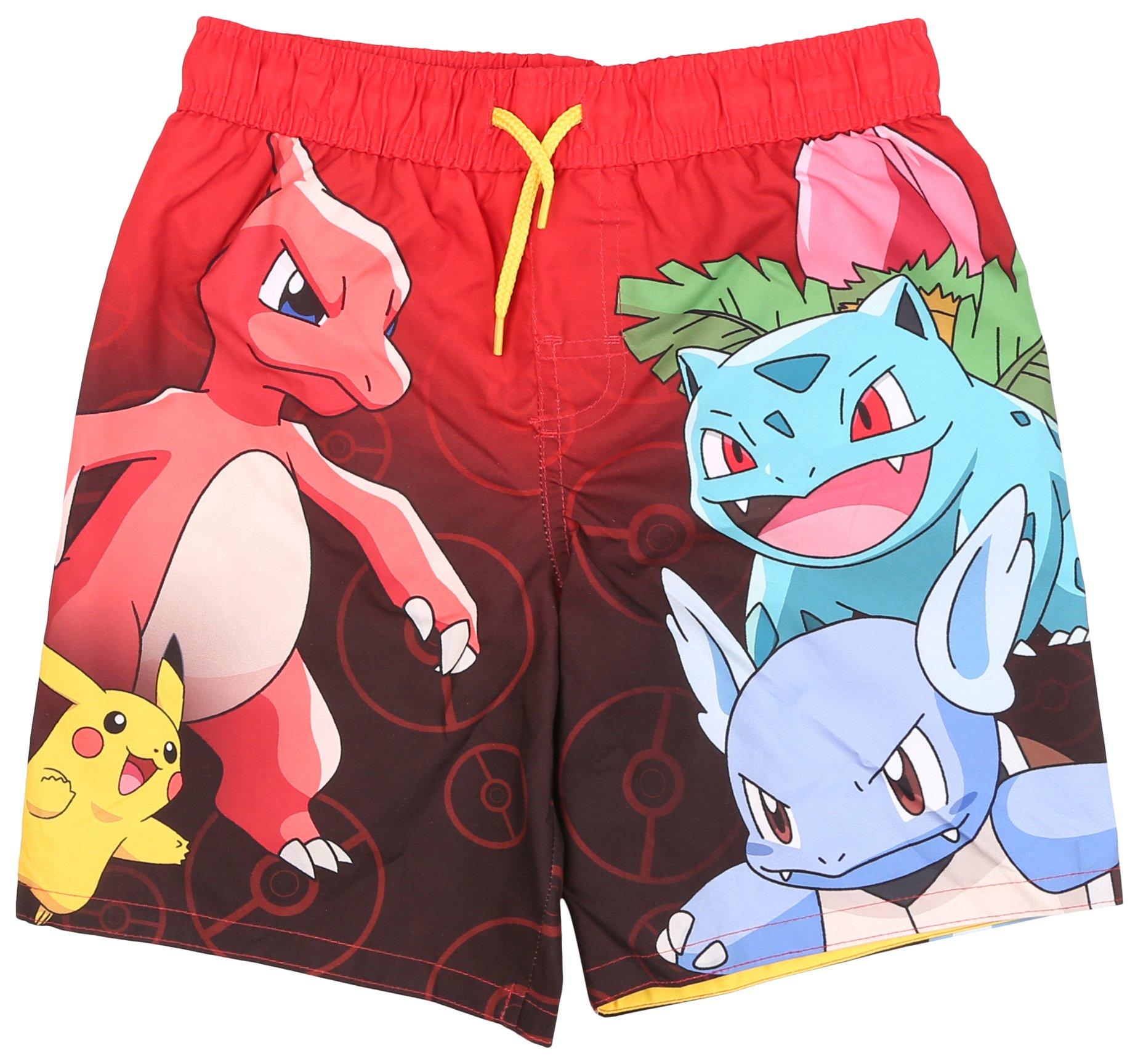 Pokemon Little & Big Boys Pokemon Swimsuit Shorts