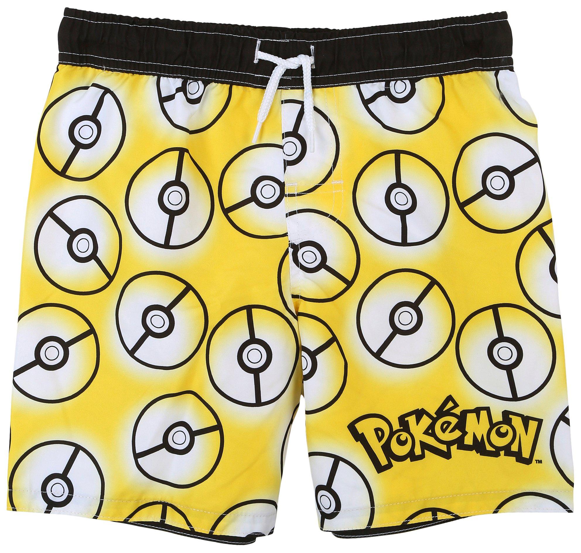 Little Boys Pikachu Swimsuit Shorts
