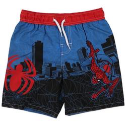 Little Boys Spiderman Swimsuit Shorts