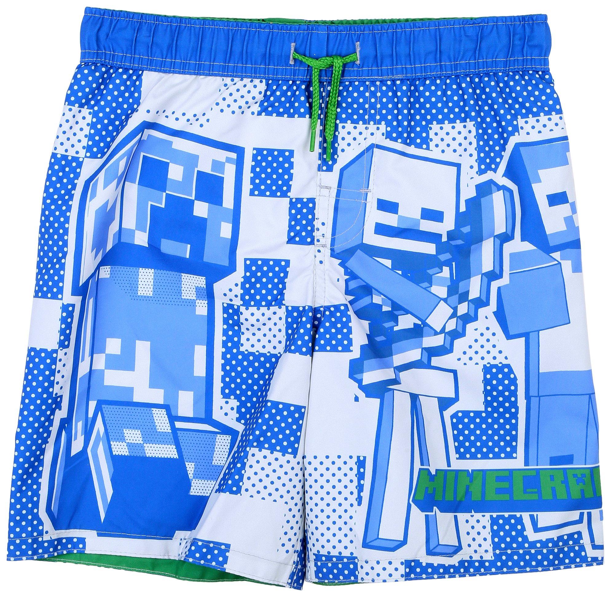 Minecraft Little & Big Boys Swimsuit Shorts