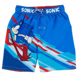 Sonic Little Boys Sonic Print Swim Trunks