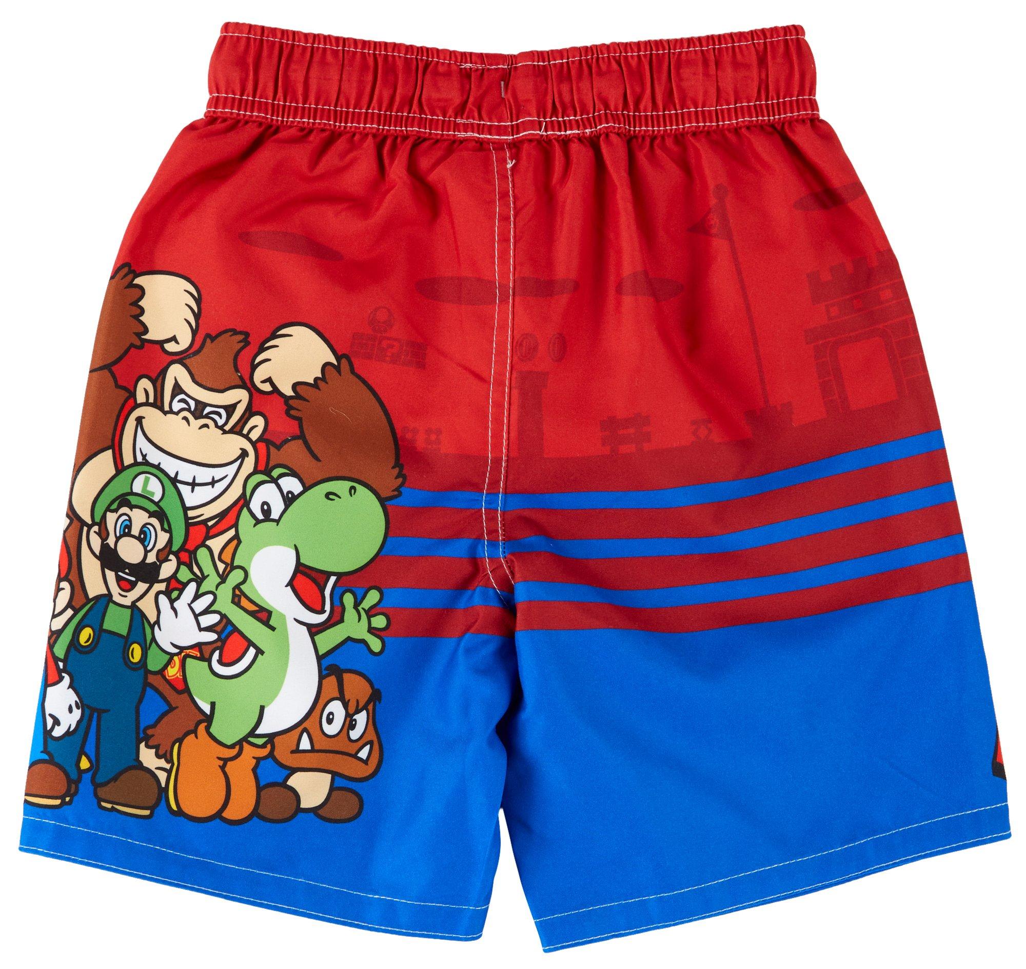 mario brothers swim trunks