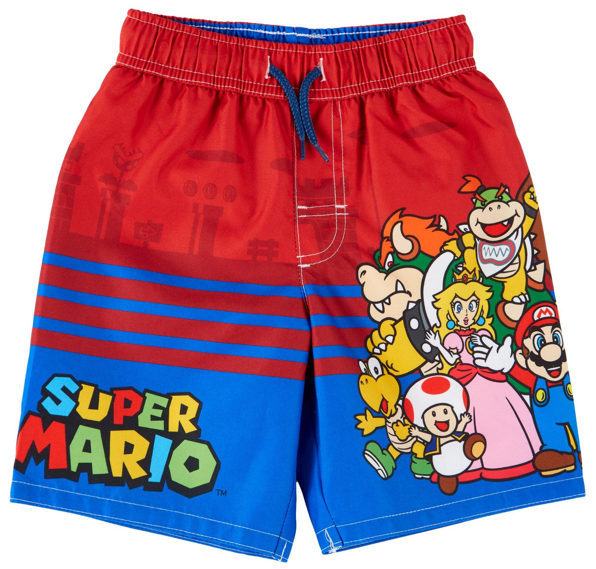 mario brothers swim trunks