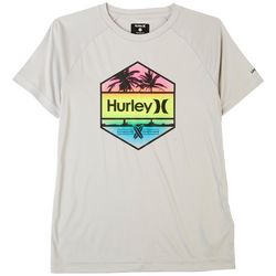 Hurley Big Boys H20-Dri Hexagon Logo Screen Print T-Shirt