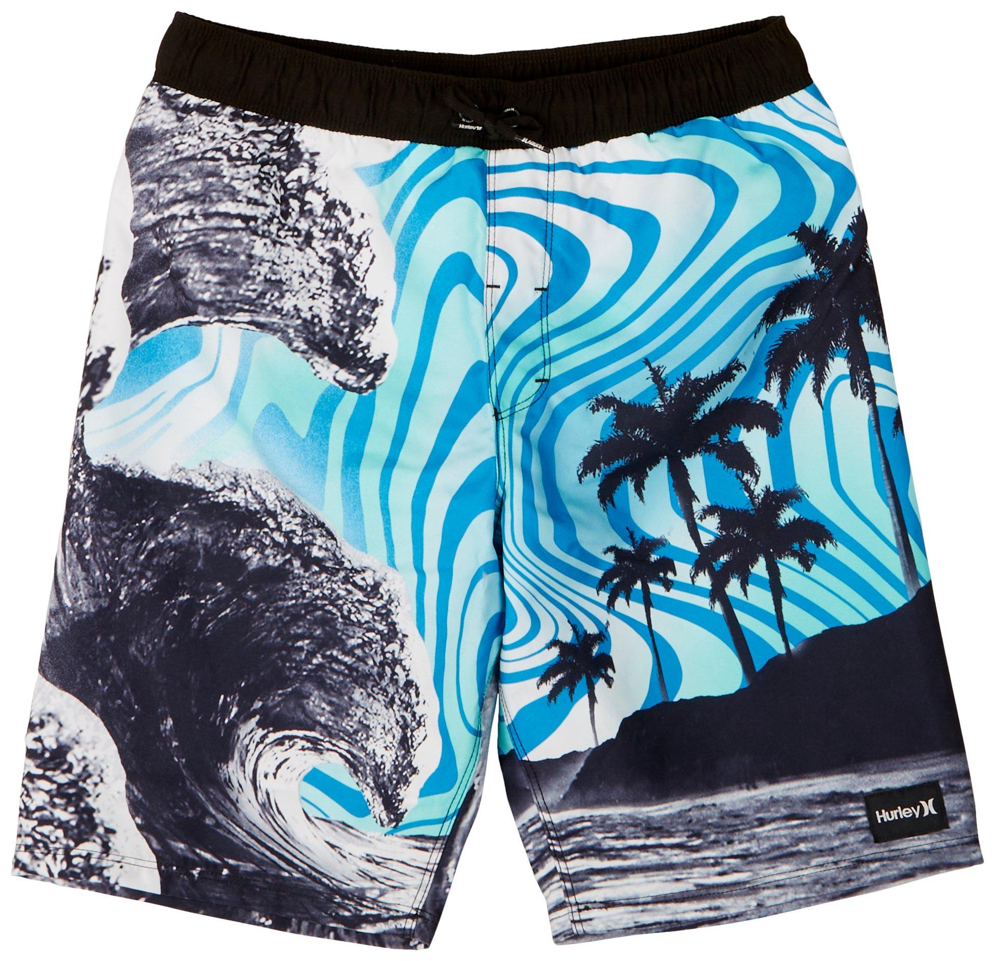 Big Boys Swirl Photoreal Swim Shorts