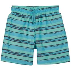 Dot & Zazz Little Boys Blue Stripe Print Swimsuit Shorts