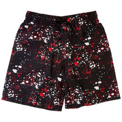 DOT & ZAZZ Big Boys Red Splatter Print Swimsuit Shorts