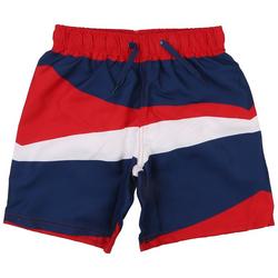 Big Boys Red/White/Blue Swimsuit Shorts