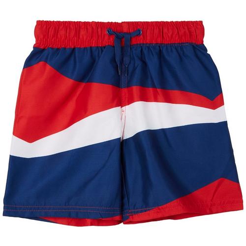 DOT & ZAZZ Little Boys Red/White/Blue Swimsuit Shorts