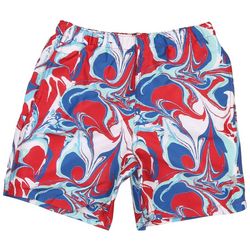 Reel Legends Little Boys Americana Swirl Swim Shorts