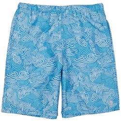 Reel Legends Big Boys Wave Swirl Print Swim Shorts