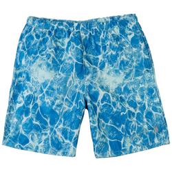 Big Boys Carackle Water Print Swim Shorts