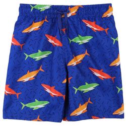 DOT & ZAZZ  Little & Big Boys Shark Print Swimsuit Shorts