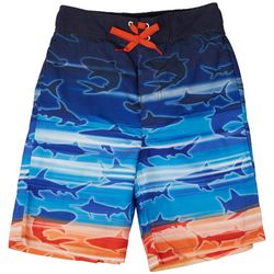 Tony Hawk Big Boys Under The Sea Shark Print Swim Shorts